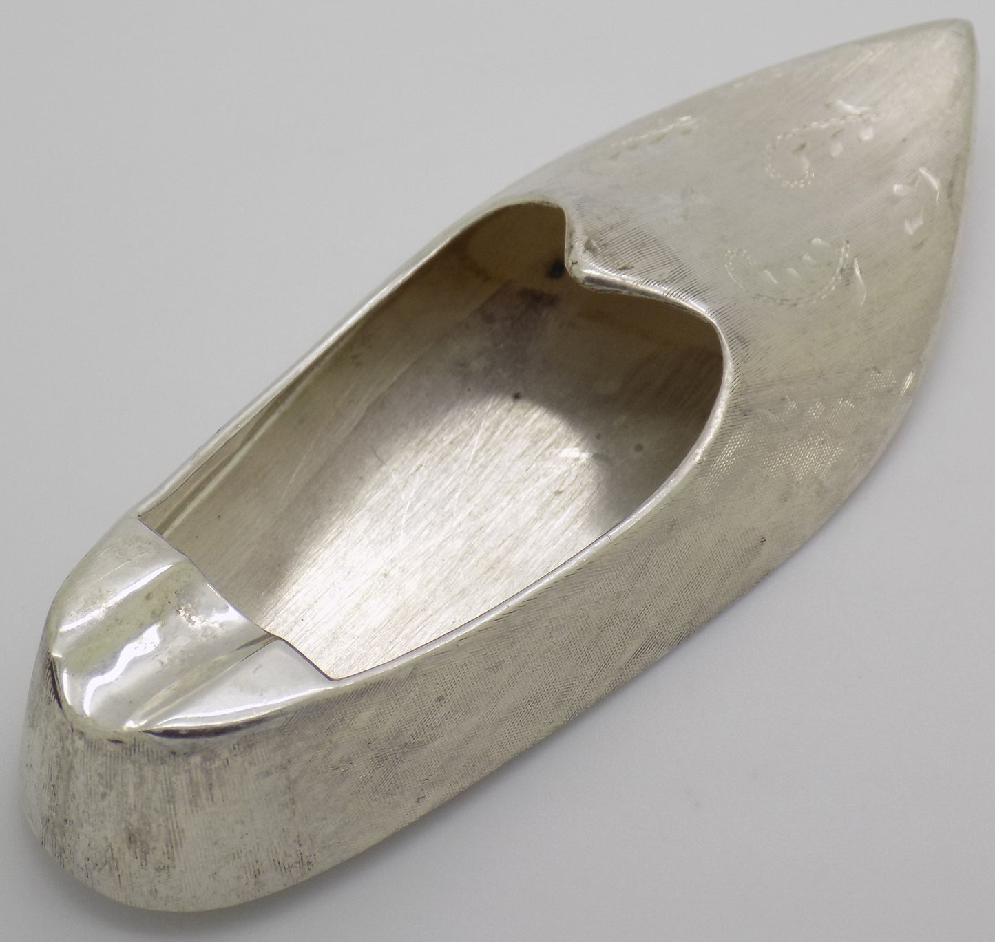 Vintage Italian Silver Ashtray Renaissance Shoe 1950s 1960s Handcrafted