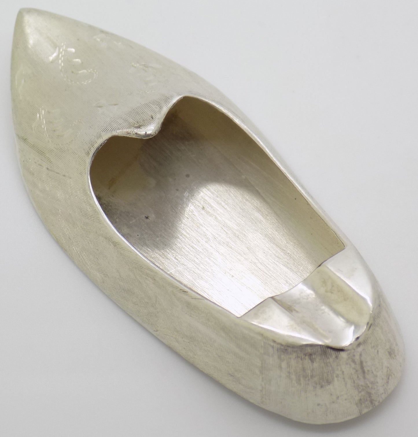 Vintage Italian Silver Ashtray Renaissance Shoe 1950s 1960s Handcrafted