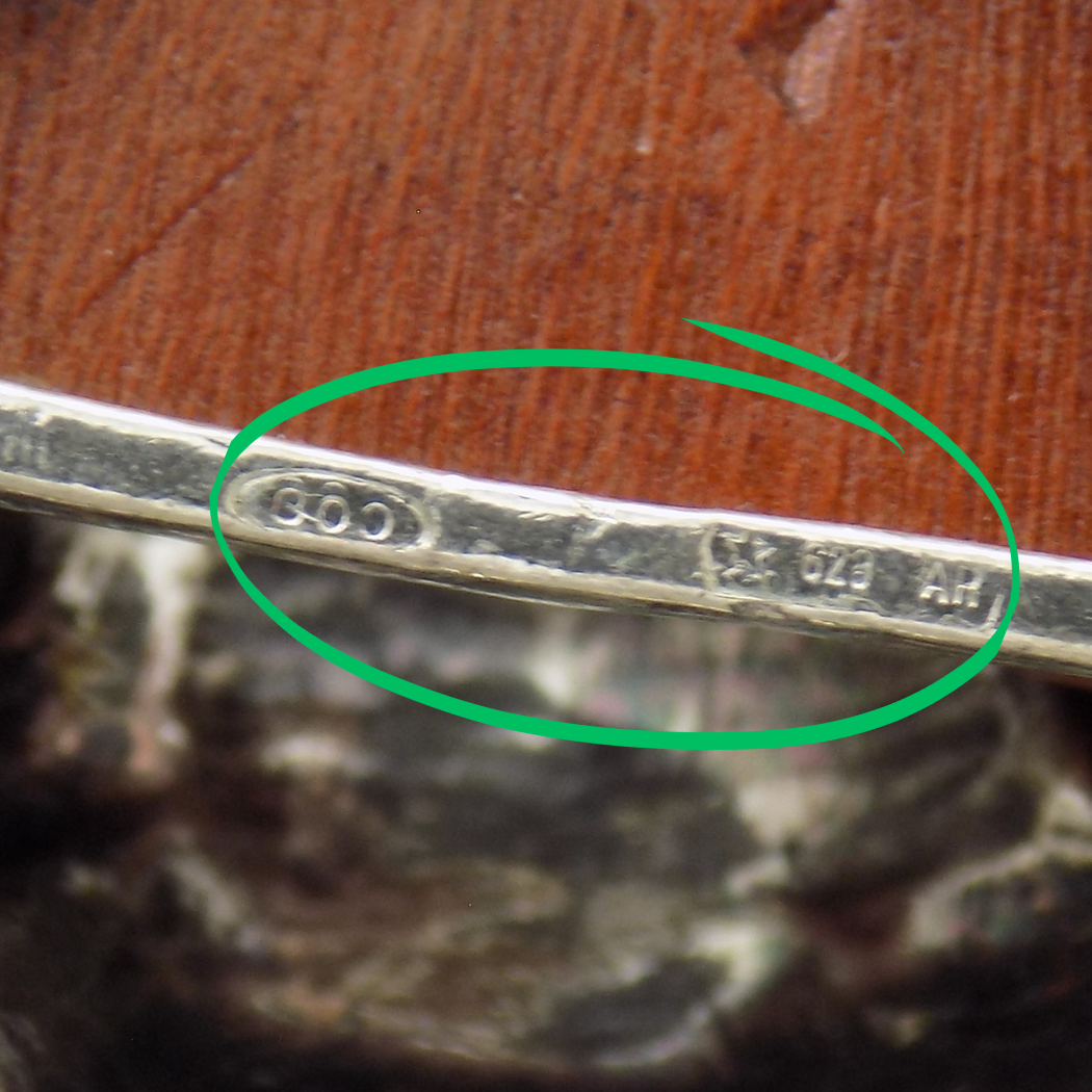 Vintage Italian Handmade Genuine Silver & Wooden LARGE Doghouse & Dog Figurine