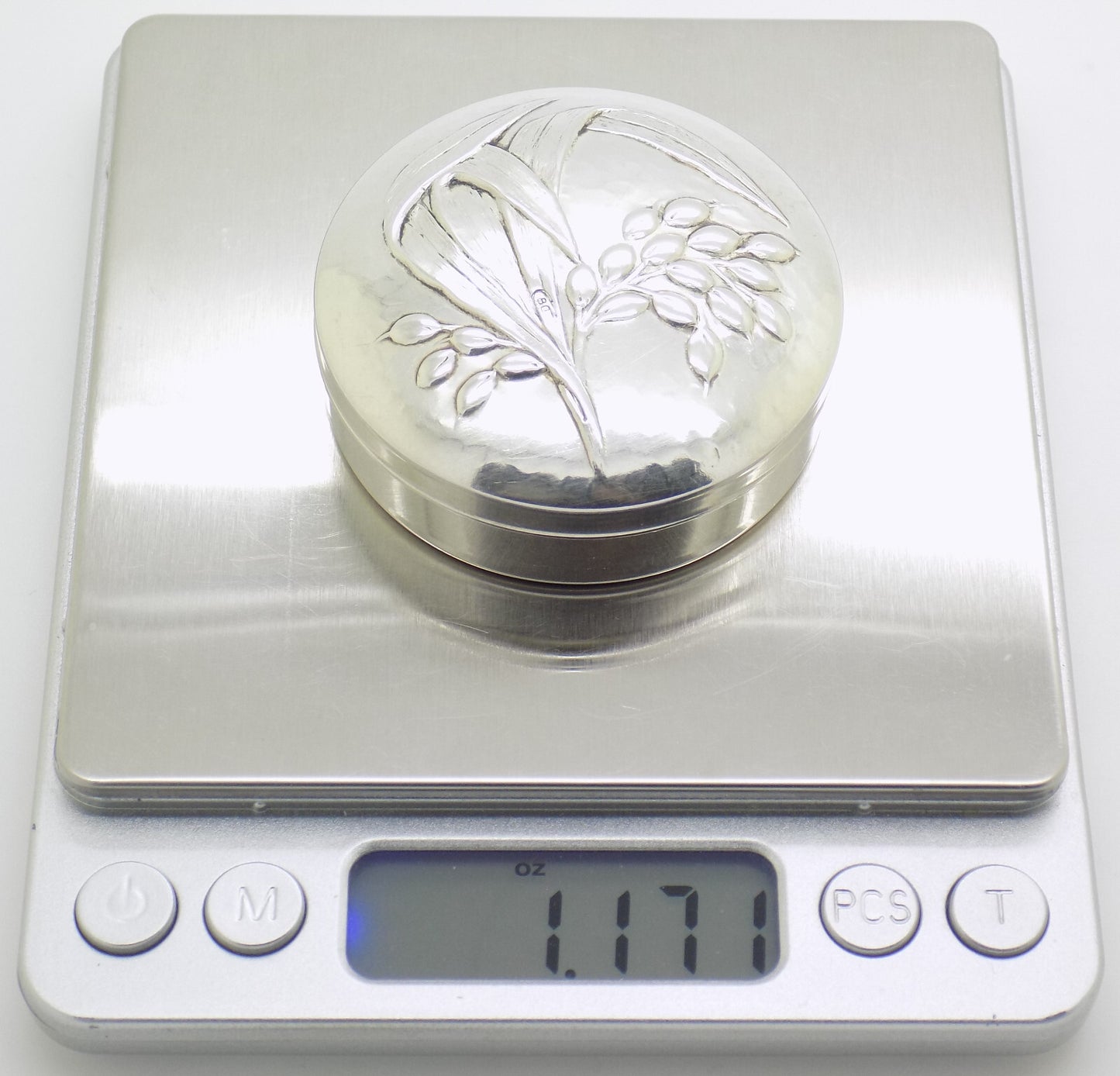 Vintage Italian Handmade Genuine Silver Brandimarte Brand Pill Snuff Trinket Box