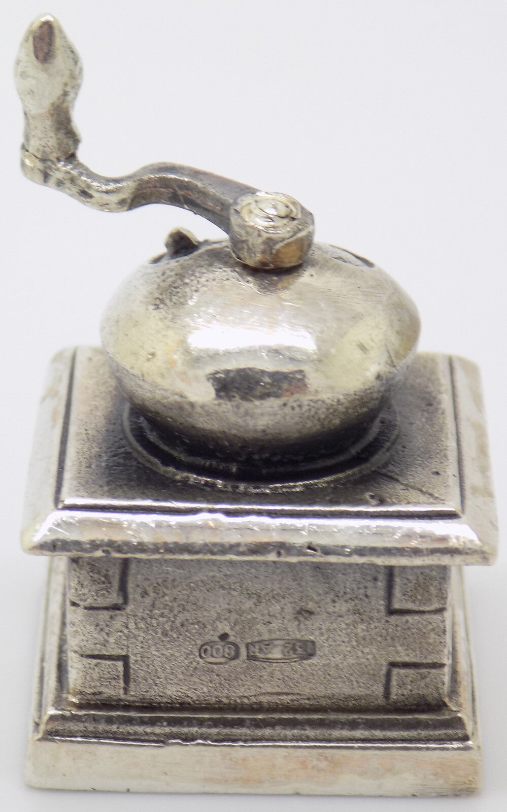 Vintage Italian Handmade Genuine Silver Raspini Grinder Dollhouse Miniature