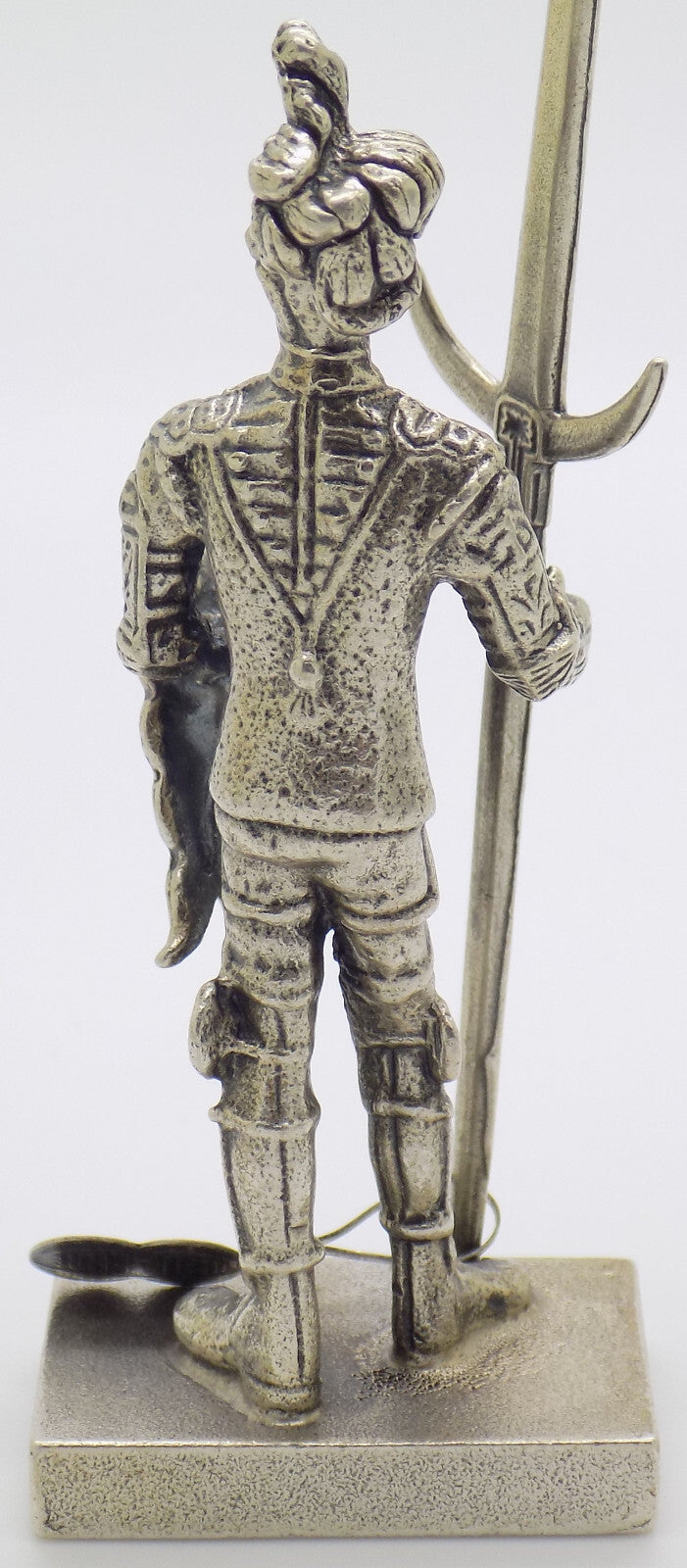 Vintage Italian Handmade Genuine Silver Shield & Halberd Knight Rare UNO-A-ERRE