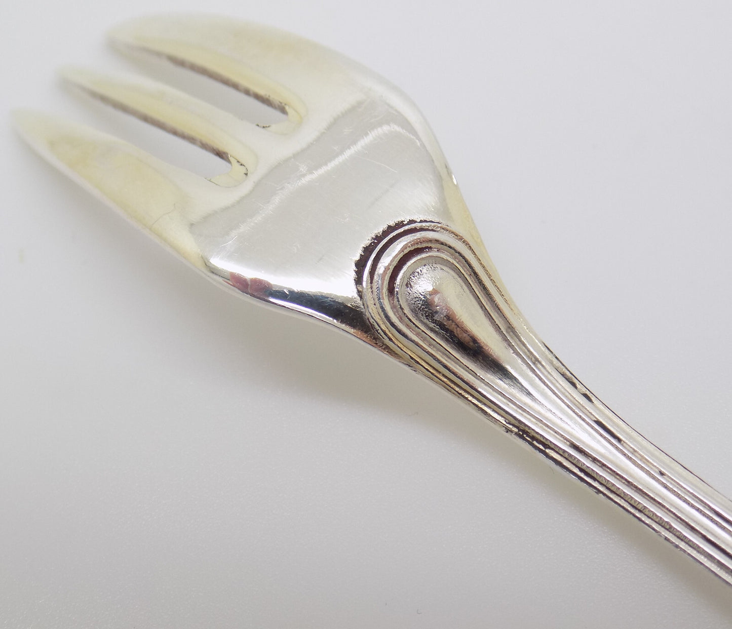 Vintage Italian Handmade Genuine Silver Dessert / Fromage Cheese Fork