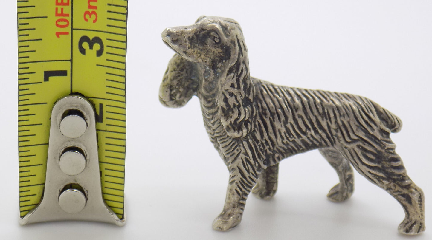 Vintage Italian Handmade Genuine Silver 1950s Dog RARE Large Figurine