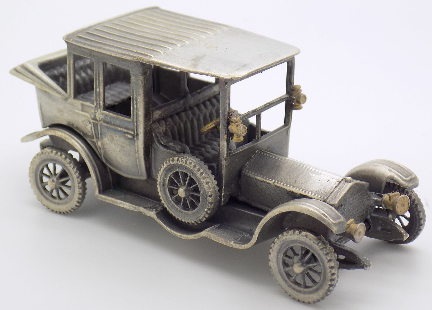 Vintage Italian Silver Rolls-Royce 1912 Car Rare Figurine 1970s 1980s, 144g