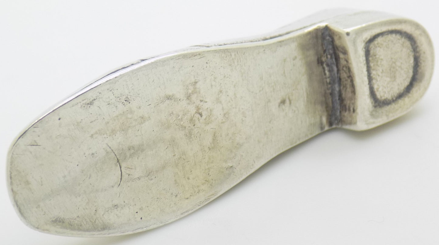 Vintage Italian Handmade Genuine Sterling Silver 925 Men’s Shoe Heavy Miniature