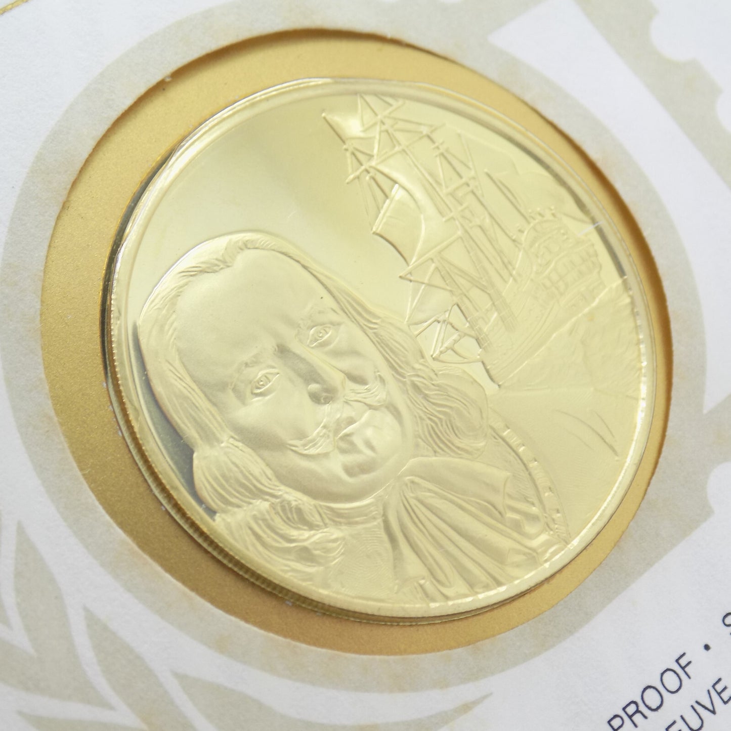 1976 Intl Society of Postmasters Netherlands Hero Michiel de Ruyter Silver Medal