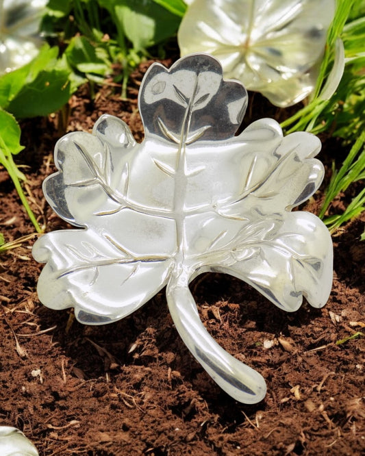 Vintage Italian Handmade Genuine Silver Plated REAL LIFE SIZE Orli Brand Leaf