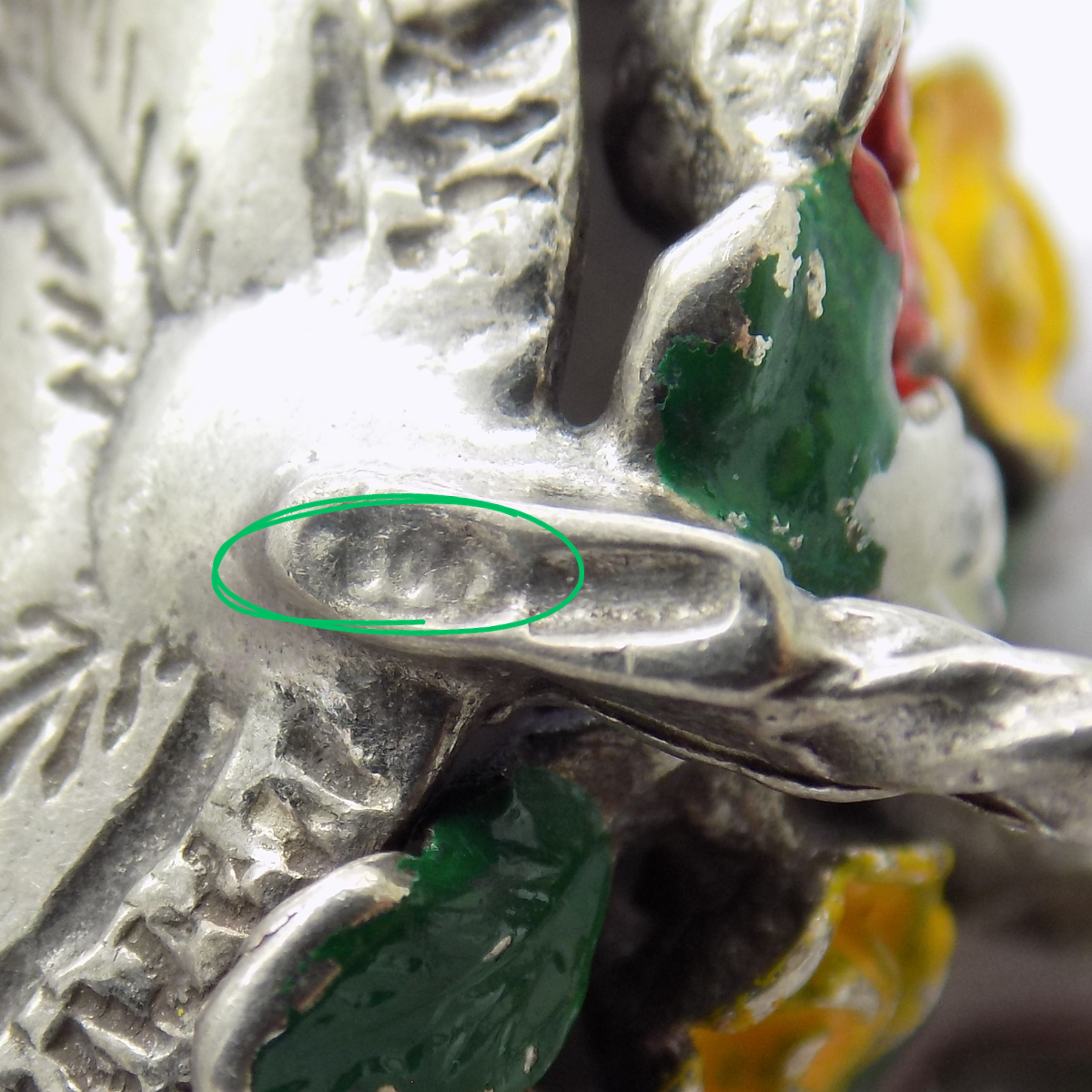 Vintage Italian Handmade Genuine Silver Flower Basket RARE Dolhouse Miniature