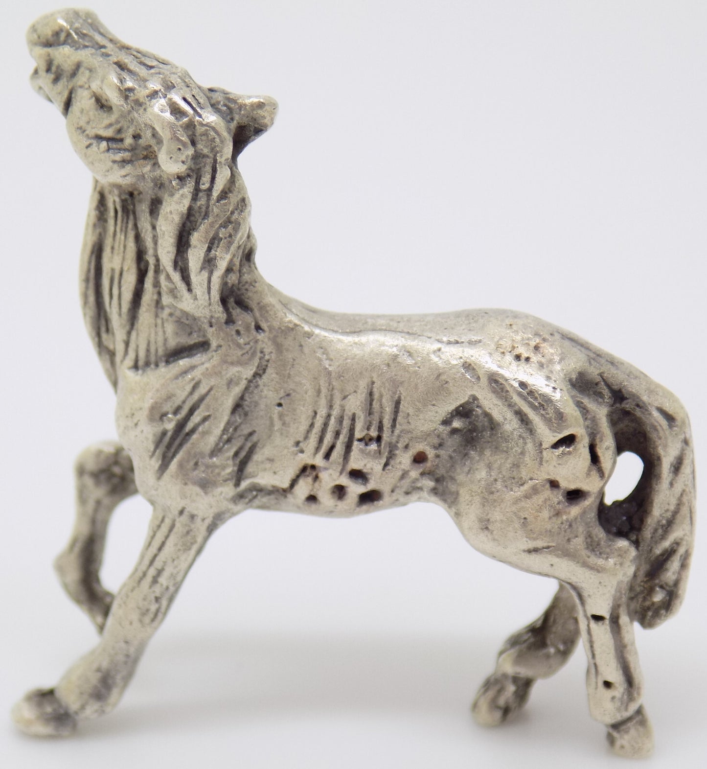 Vintage Italian Handmade Genuine Silver .800 Foal Horse RARE Dollhouse Miniature