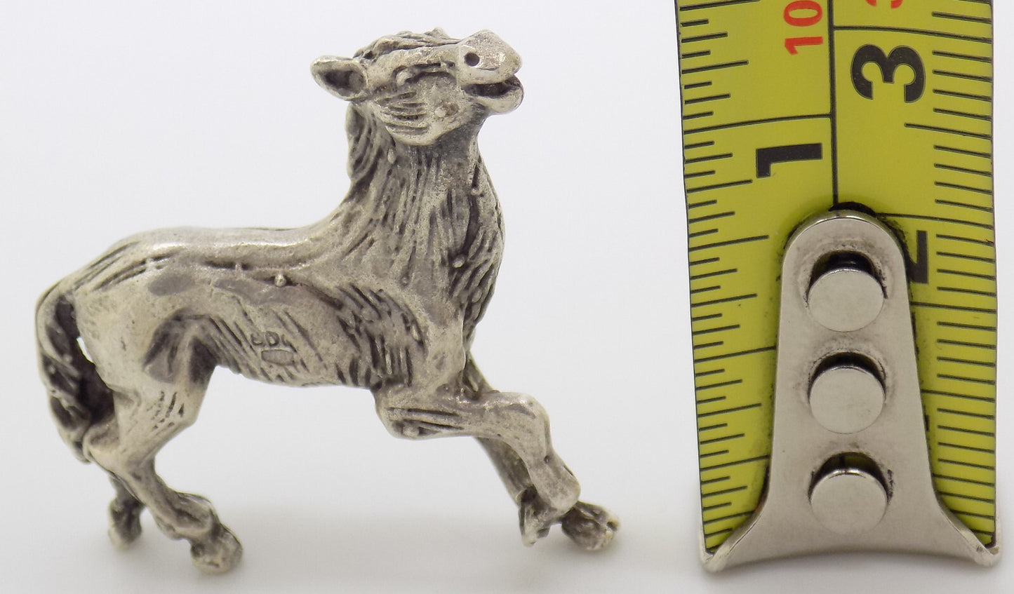 Vintage Italian Handmade Genuine Silver .800 Foal Horse RARE Dollhouse Miniature