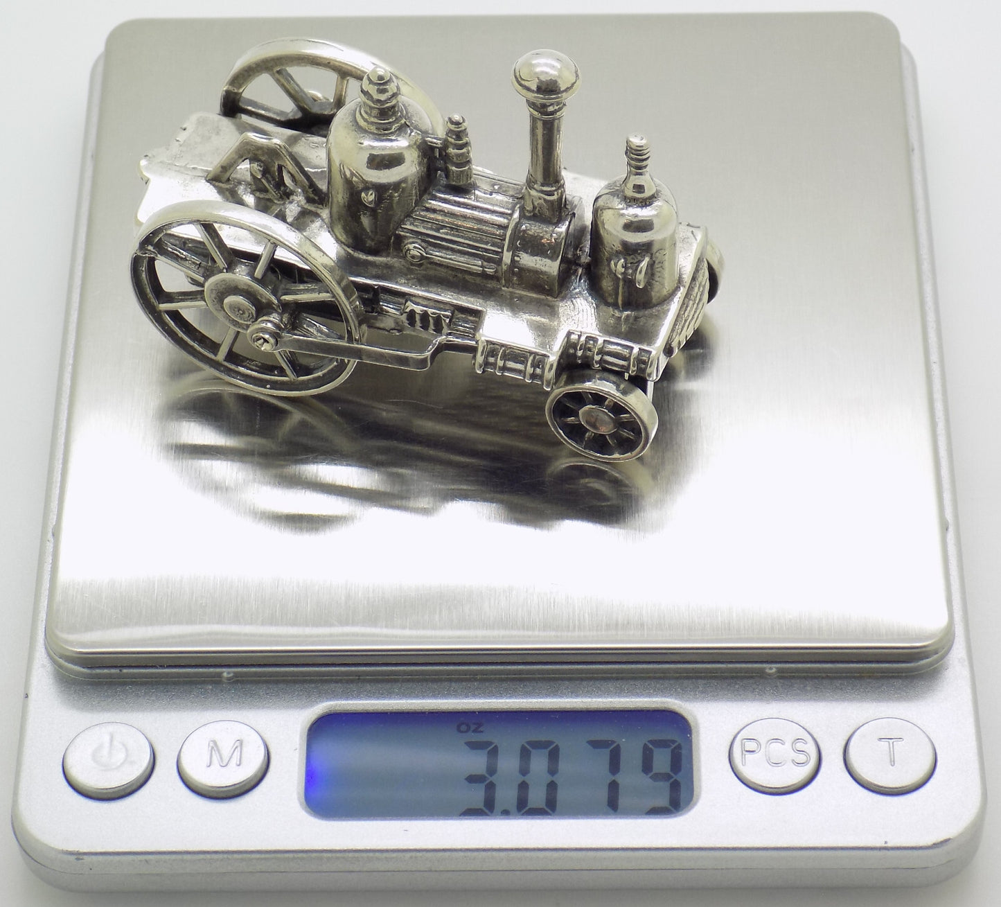 Vintage Italian Handmade Genuine Silver 1840 Hooge Steamer LARGE Train Figurine