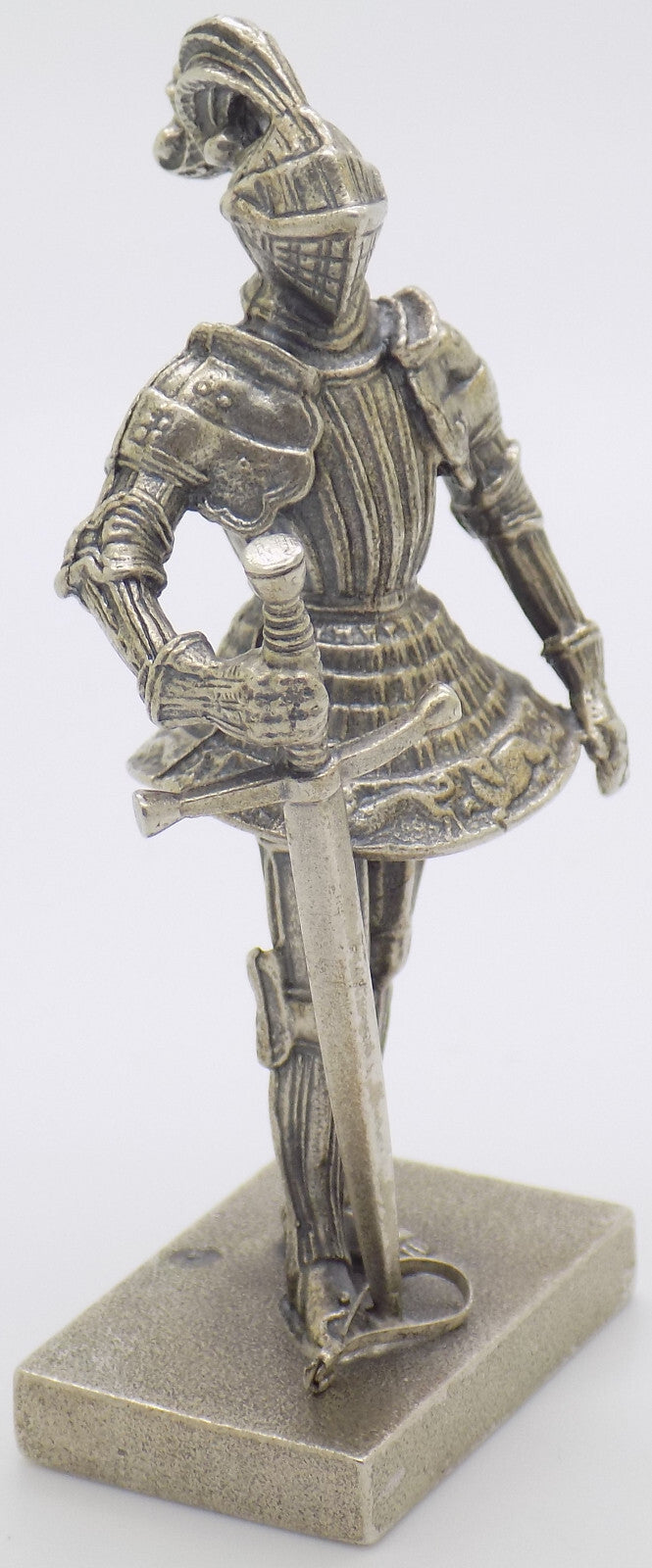 Vintage Italian Handmade Genuine Silver RARE Knight Medieval UNO-A-ERRE Figurine