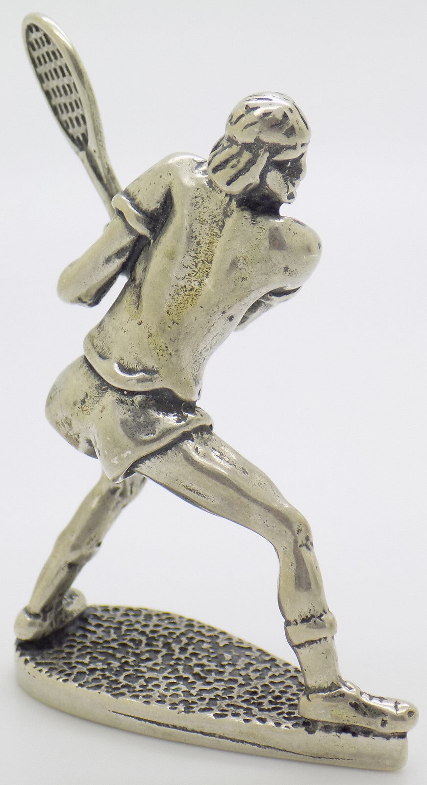 Vintage Italian Handmade Genuine Silver .800 RARE & Large Tennis Player Figurine