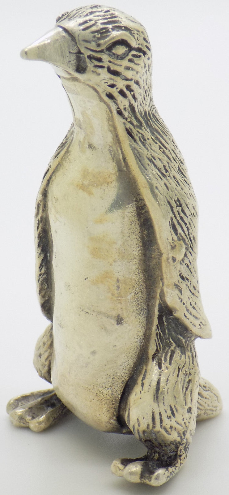 LARGE Vintage Italian Silver RARE Penguin Figurine 800 Handmade Tuscany 1960s