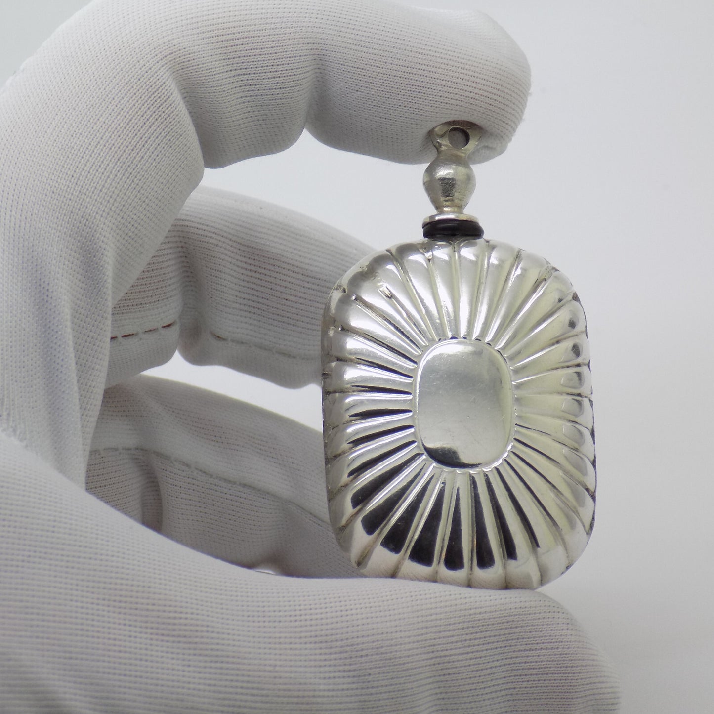 Vintage Italian 800 Silver Florentine Perfume Bottle Usable Florence 1980s