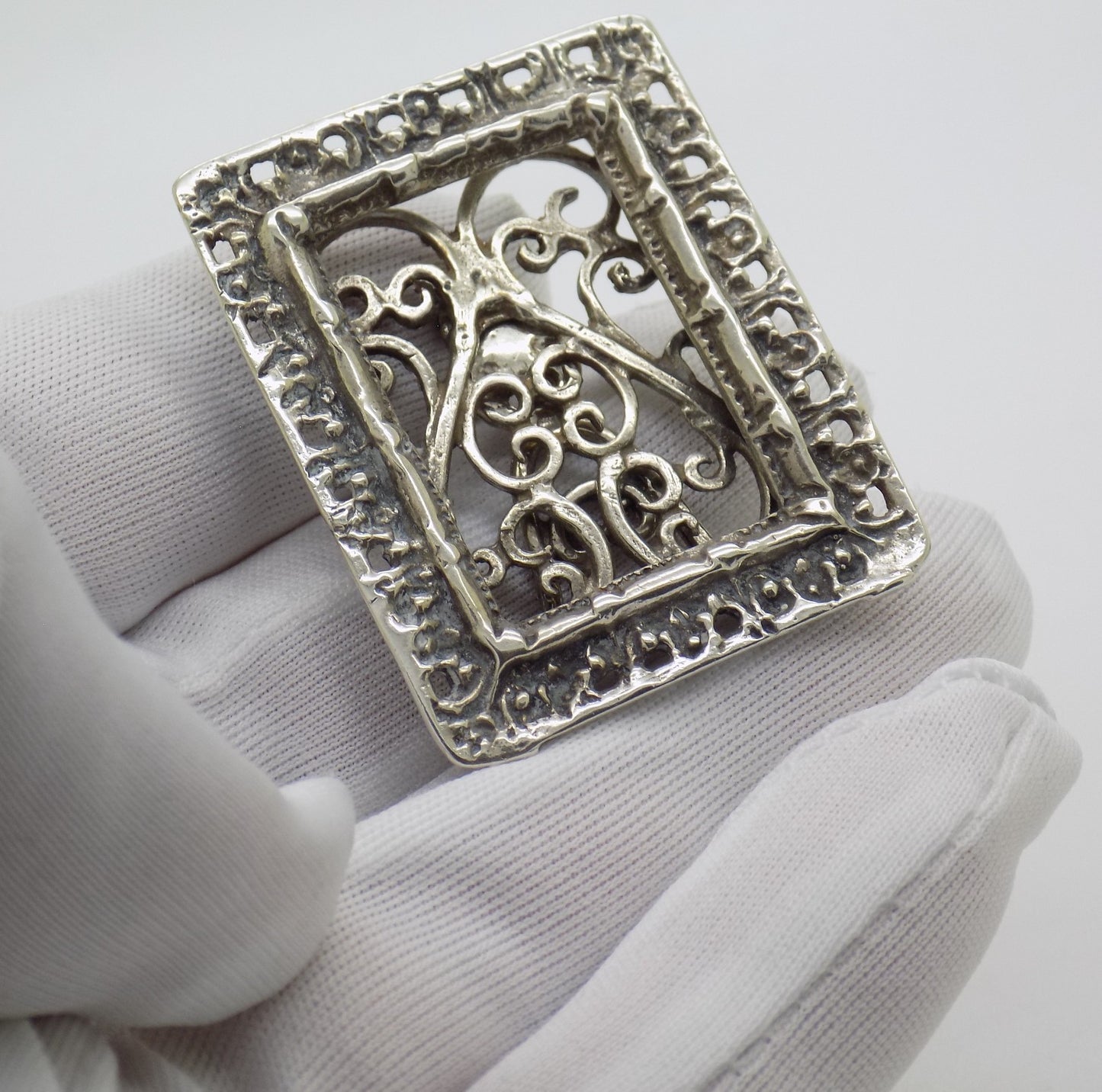 Vintage Italian Handmade Genuine Silver 800 Small Frame Dollhouse Miniature