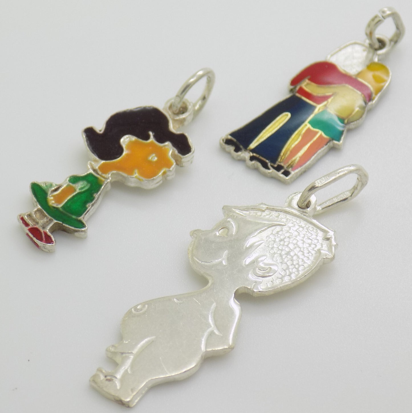 Vintage Italian 70s Handmade Genuine Silver & Sterling 925 Pendants Collection