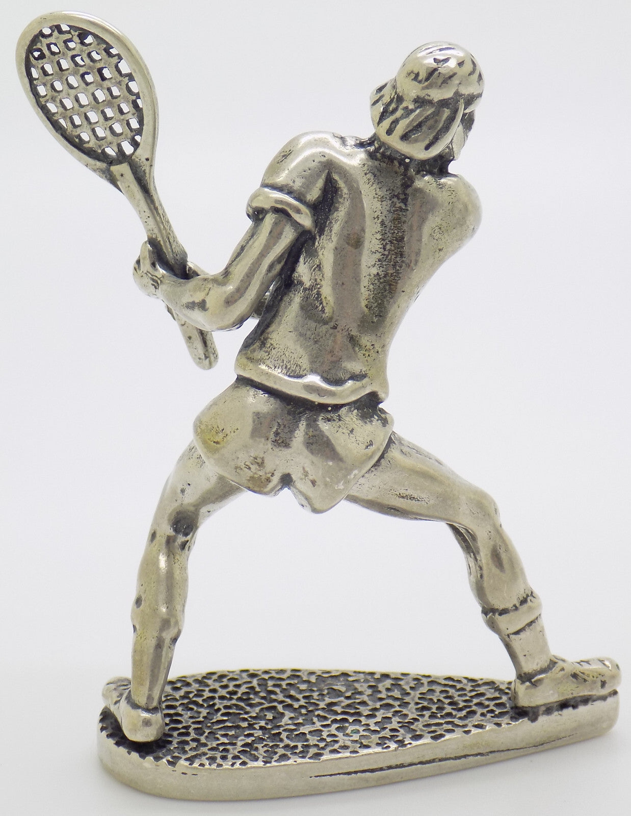 Vintage Italian Handmade Genuine Silver .800 RARE & Large Tennis Player Figurine