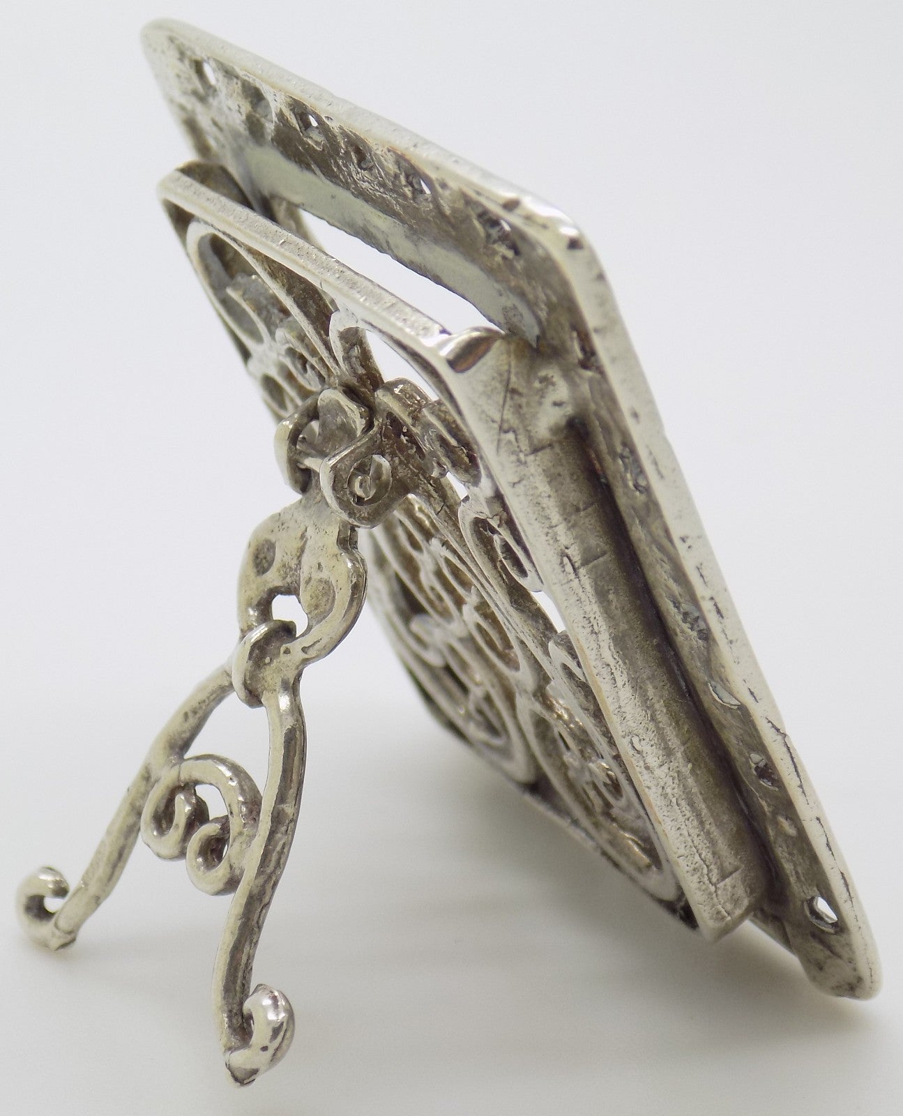 Vintage Italian Handmade Genuine Silver 800 Small Frame Dollhouse Miniature