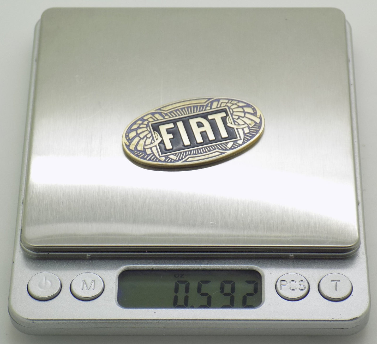 Vintage Italian Handmade Silver FIAT Car Logo Rare Plaque 800 Milan 1940s 1950s