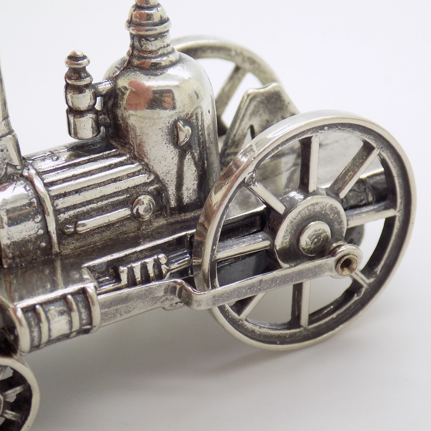 Vintage Italian Handmade Genuine Silver 1840 Hooge Steamer LARGE Train Figurine