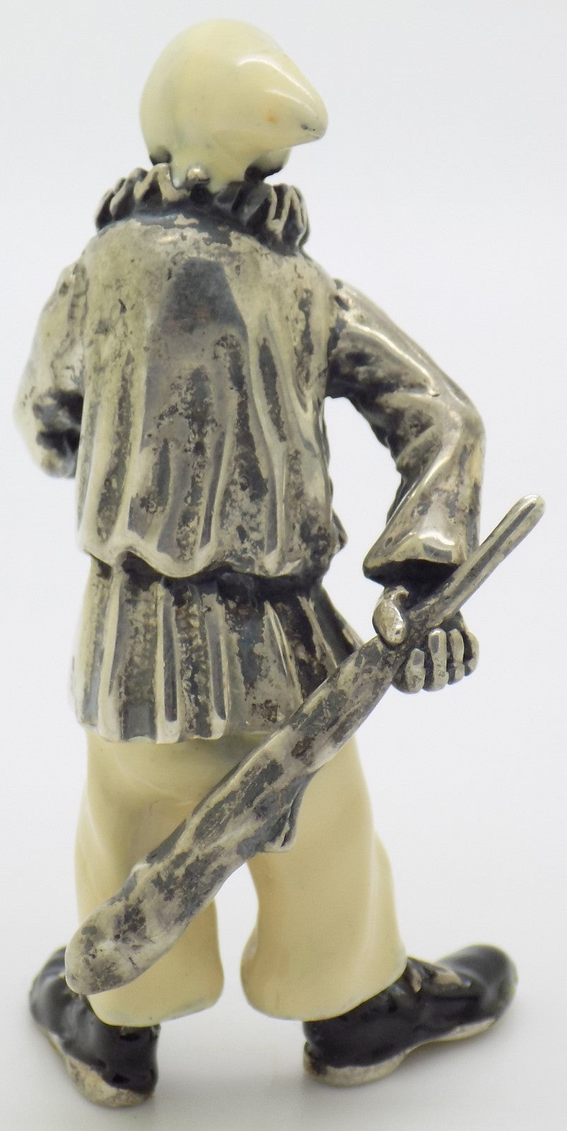 Vintage Italian Genuine Silver 800 Pulcinella Figurine Commedia dell'Arte Angini