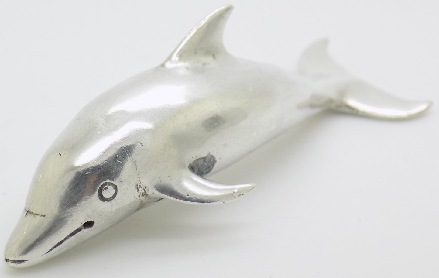 Vintage Italian Handmade Silver 800 Dolphin Large Detailed Sealife Figurine
