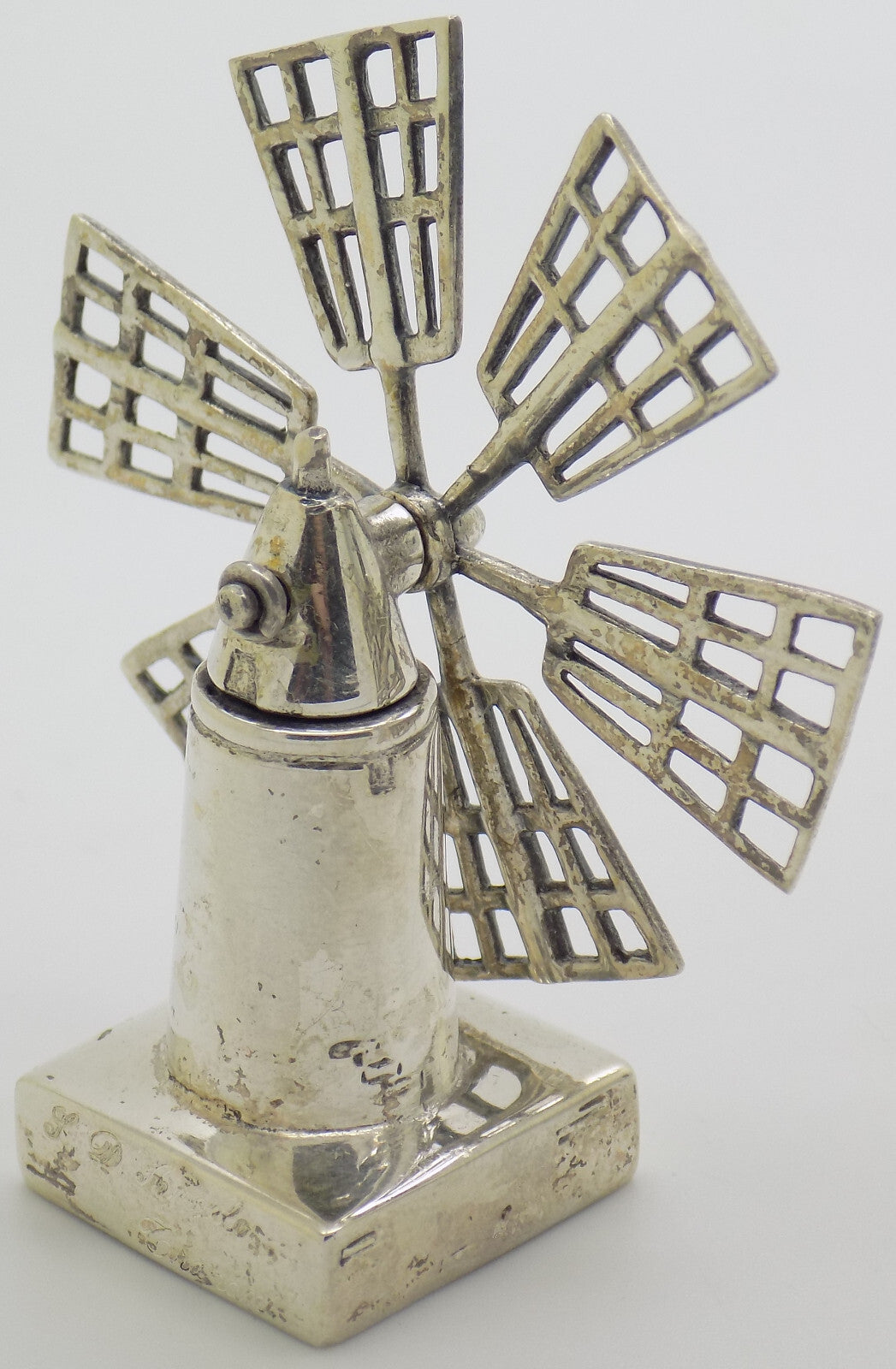 Vintage Italian Handmade Sterling Silver 925 RARE Sicilian Salt Mill Figurine