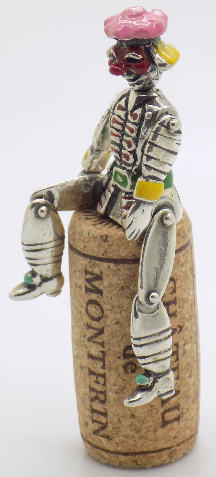 Vintage Italian Handmade Genuine Silver 800 Marionette Commedia dell'Arte Puppet