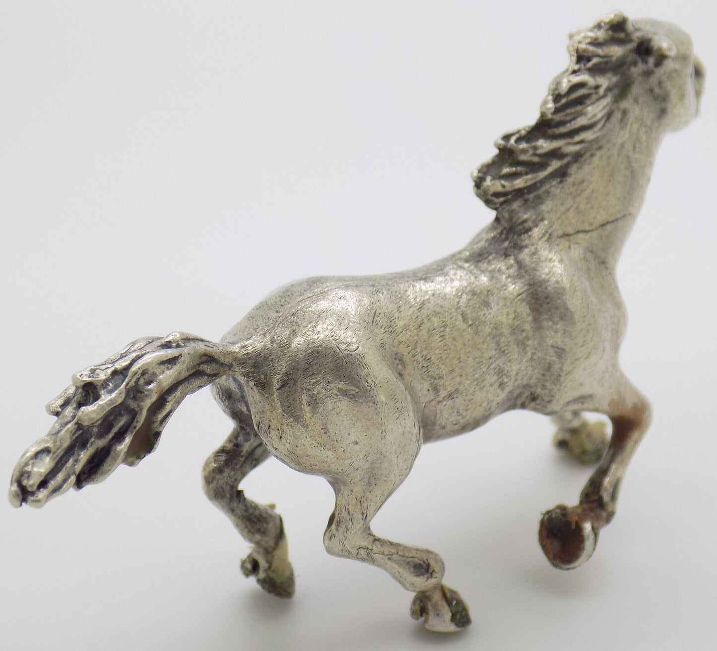 Vintage Italian Handmade Genuine Silver .800 Galloping Horse Figurine Miniature