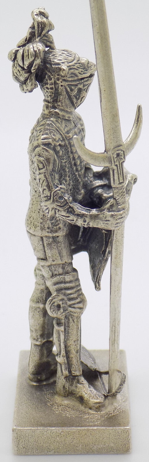 Vintage Italian Handmade Genuine Silver Shield & Halberd Knight Rare UNO-A-ERRE