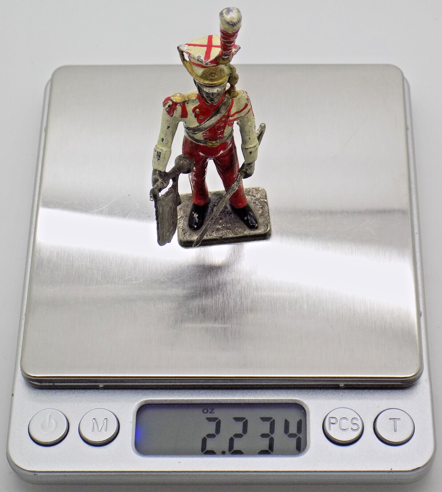 Vintage Italian Silver Military Trooper Rare Figurine Novara 1960s 1970s