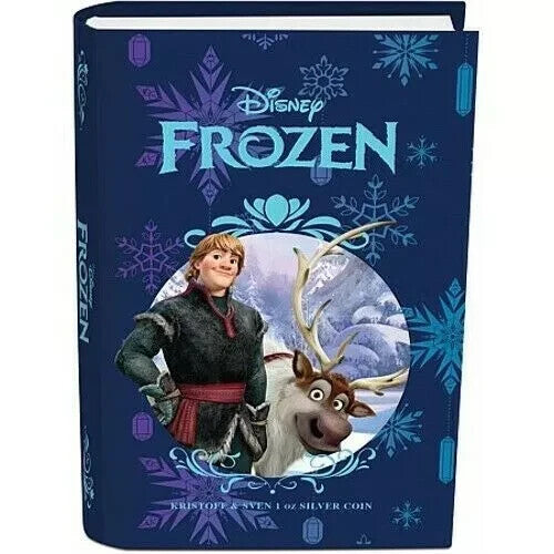 2016 Niue $2 Disney's Frozen Kristoff & Sven 1 oz 999 Silver Proof Colored Coin