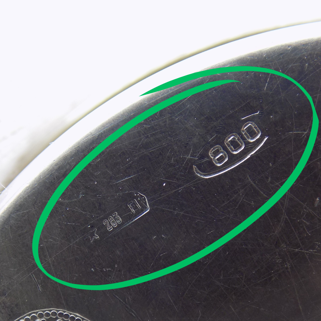 Vintage Italian Handmade Genuine Silver Brandimarte Brand Pill Snuff Trinket Box